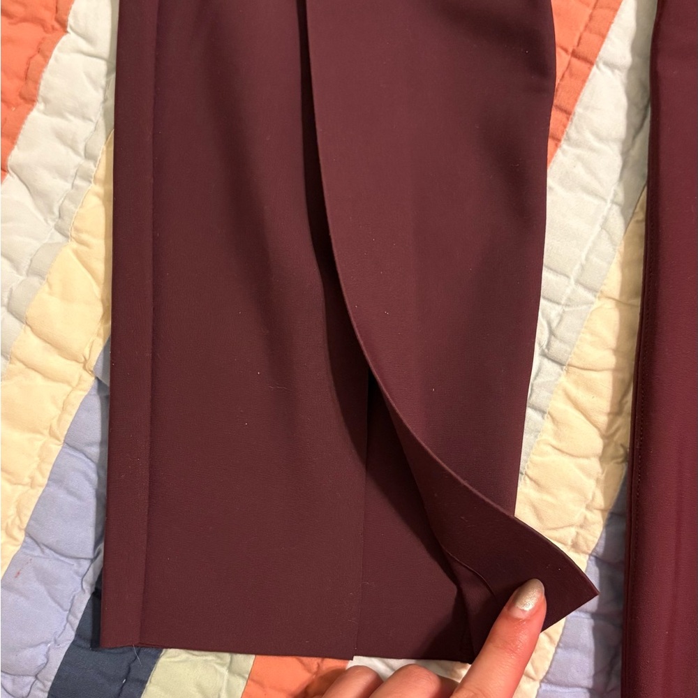 Athleta Interstellar Tight Kick Flare Maroon Pant - Picture 5 of 5